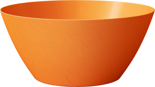 orange bowl paper craft isolated on white or transparent background,transparency 