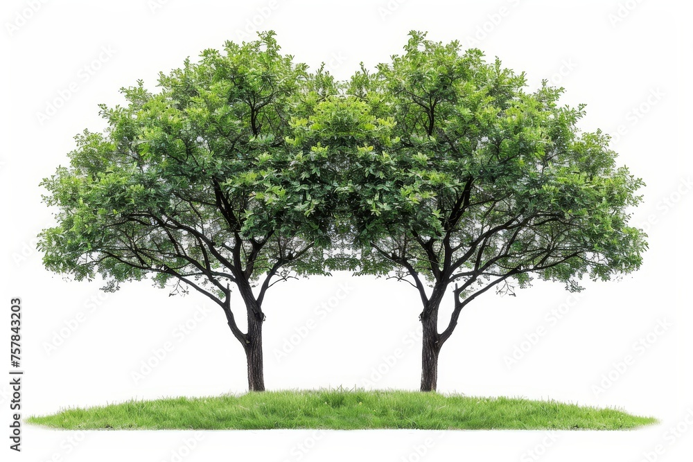 Poster an isolated forest of trees