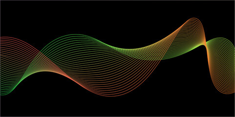 lines on a black background,wave effect green color on black.Futuristic colorful background. Backdrop with lines and waves.blue wavy lines on a black b