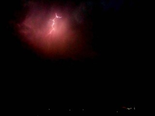 thunderstorm , on a stormy night