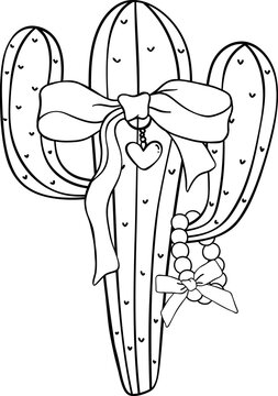 recommend clip art: Coquette cowgirl outline cactus  