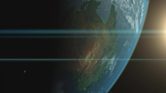 Ocean and continents from outer space 