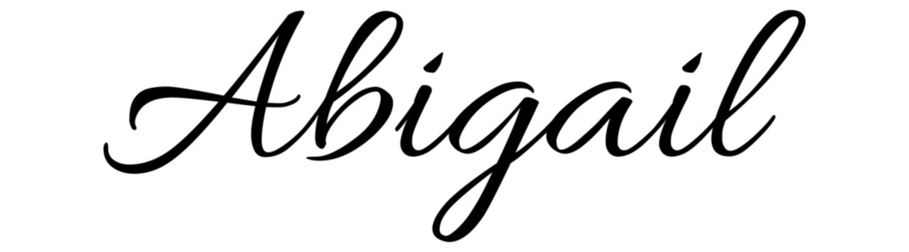Abigail - black color - name written - ideal for websites,, presentations, greetings, banners, cards,, t-shirt, sweatshirt, prints, cricut, silhouette, sublimation	