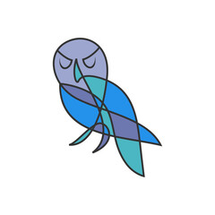 owl birds design element for logo, poster, card, banner, emblem, t shirt. Vector illustration