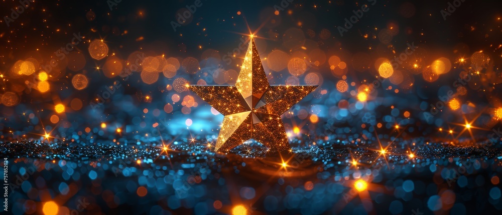 Aufkleber A modern 3D graphic concept of an abstract New Year greeting card with a compass. Abstract geometric background. Wireframe light structure. Modern 3D graphic concept of a modern 3D graphic concept.