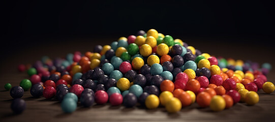 colorful circle balls 50