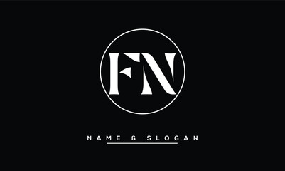 FN,  NF,  F, N  Abstract Letters Logo Monogram