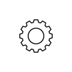 Cogwheel, cog line icon