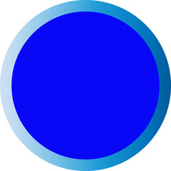 Fototapeta na wymiar Blue Empty glossy balls, circle button, on white background.