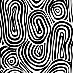 seamless black and white tree ring pattern design.