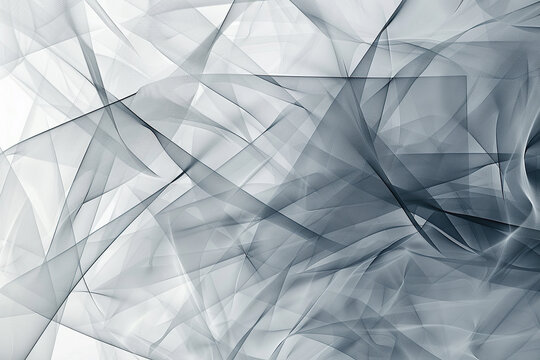 horizontal image of grey transparent waves abstract background Generative AI