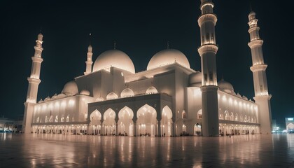 mosque at night
