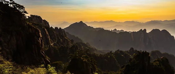 Foto auf Acrylglas Huang Shan Landscape of Huangshan Yellow Mountain unesco world heritage site. Located in Anhui province.