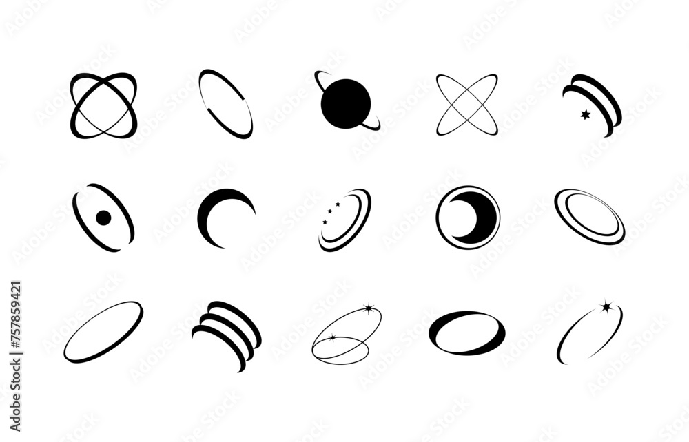 Poster abstract vector shapes elements collection