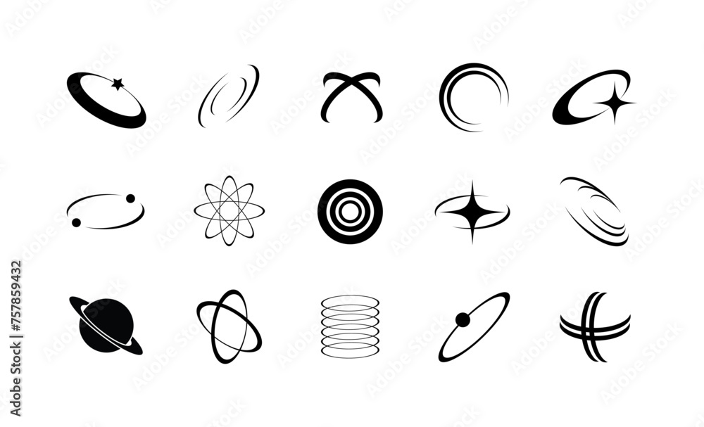 Poster abstract vector shapes elements collection
