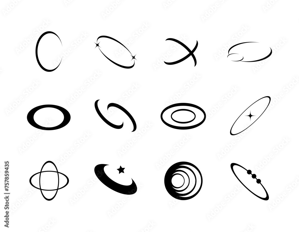Poster abstract vector shapes elements collection