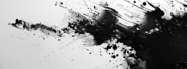 Obraz premium black blotted pattern of an ink splat