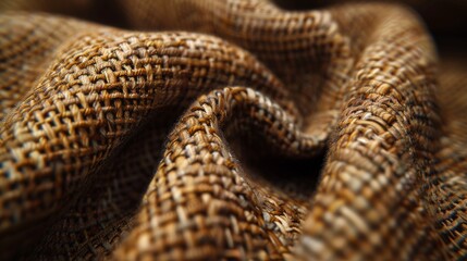 A close up of a woven fabric that is made out of wicker, AI