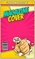 Comic magazine cover background template