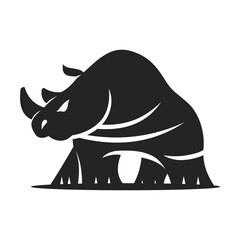 Rhino Logo template Isolated. Brand Identity. Icon Abstract Vector graphic