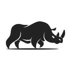 Rhino Logo template Isolated. Brand Identity. Icon Abstract Vector graphic