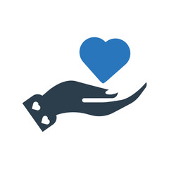 Hand love icon