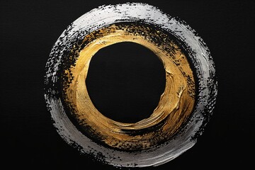 Golden Circle in Black: A Monthly Event Inspired Artwork Generative AI