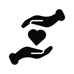 Hand heart icon