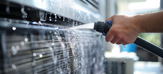 FIlter cleaning. Airconditioner, aircon, HVAC filter cleaning by a professional, 

