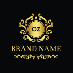 Letter QZ initial logo or monogram design