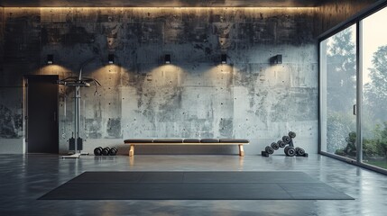 Emphasizing functionality and efficiency in fitness, a minimalist gym with just one piece of equipment is established