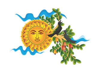 Traditional Sinhala New Year in Sri lanka. Sinhala and Tamil New Year Icon, Vector illustration art