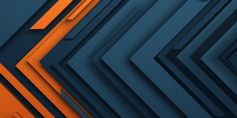 Obraz premium Blue and Orange Abstract Arrows as Background in Trendy Style, Arrows, abstract, blue and orange