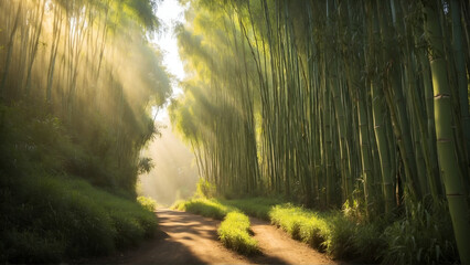 Bamboo forest at morning 
