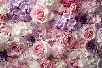Pink and Purple Flowers: A Celebration of Spring and Love Generative AI