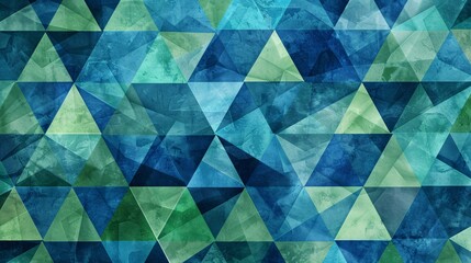 Geometric Patterns in Blue and Green: A Modern and Eco-Friendly Design Generative AI