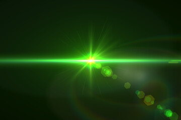 Natural, Sun flare on the black background