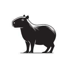 Cute Capybara: Capybara vector Silhouette Illustration for Nature, Wildlife, and Animal Enthusiasts, Capybara Vector, Capybara Illustration.