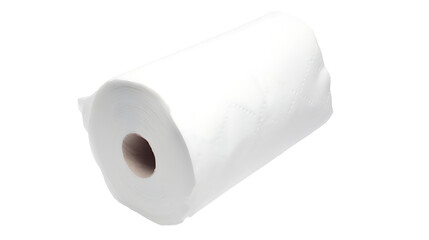 Fototapeta premium Roll of paper kitchen towels isolated on white, transparent background. PNG