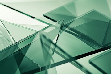 Close Up of Green Glass Object