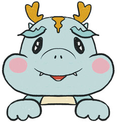 a dragon wearing a hand-drawn hanbok