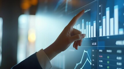 Business finance data analytics graph