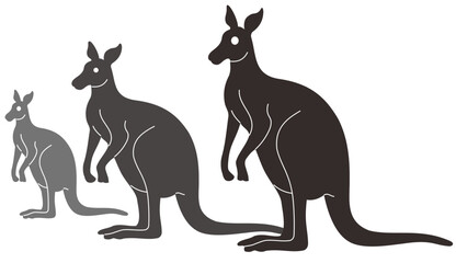 kangoroo vector silhouettes