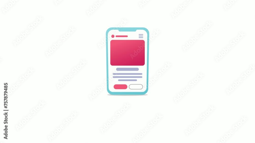 Wall mural responsive website design with a pc and mobile phone animation,pc and mobile phone morph animation