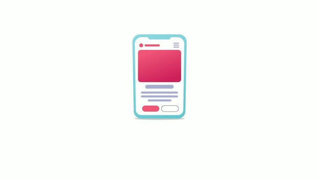 responsive website design with a pc and mobile phone animation,pc and mobile phone morph animation