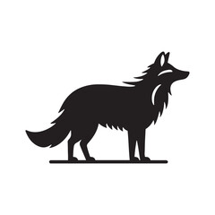 Dashing Dhole Vector Silhouette of Wild Canines in Motion for Modern Design Projects and Wildlife Enthusiasts, Dhole vector, Dhole illustration