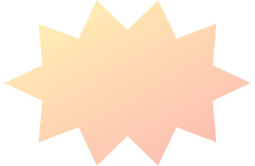 Vector illustration of Speech bubbles 25 [Pastel colored two-color gradation (yellow / orange)]