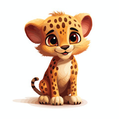 Adorable Charming Cheetah Clipart Clipart isolated on