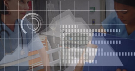 Image of data processing over diverse doctors with patient