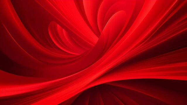  Vibrant Red Abstract Flow - A Dynamic Visual Sensation